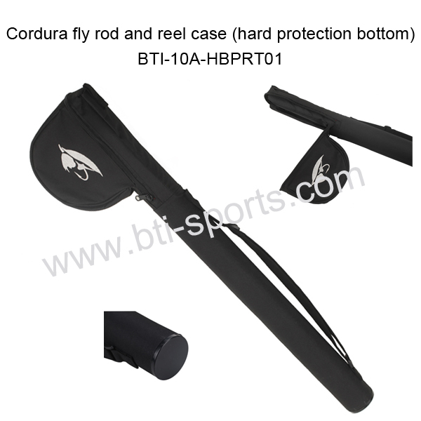 Slim cordura rod tube with reel case (hard protection bottom)