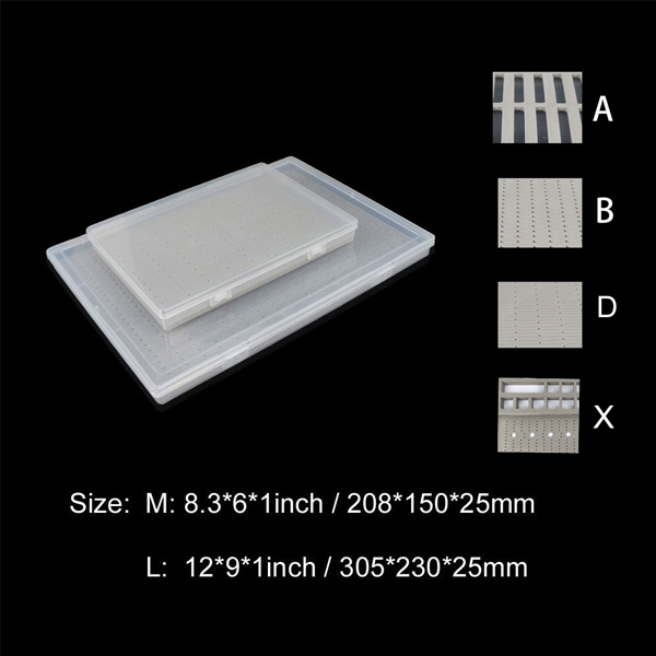 BTI-09A-H24 Transparent Collection Plastic Fly Box