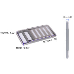BTI-09A-H047 Super Slim Waterproof Fly Box With Magnetic Board Compartment