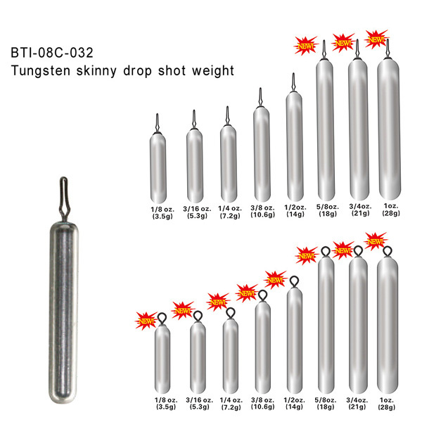 BTI-08C-032: Tungsten skinny/cylindrical drop weight