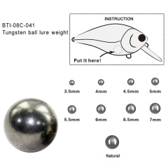 BTI-08C-041: Tungsten ball lure weight