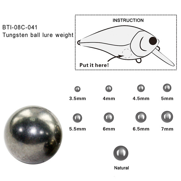 BTI-08C-041: Tungsten ball lure weight