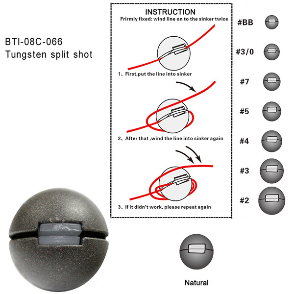 BTI-08C-066: Tungsten Split Shot