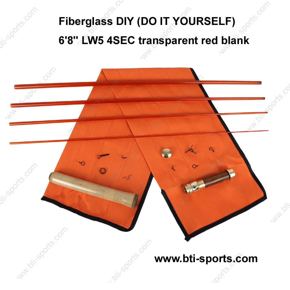 Fiberglass DIY (Do It Yourself) fly rods