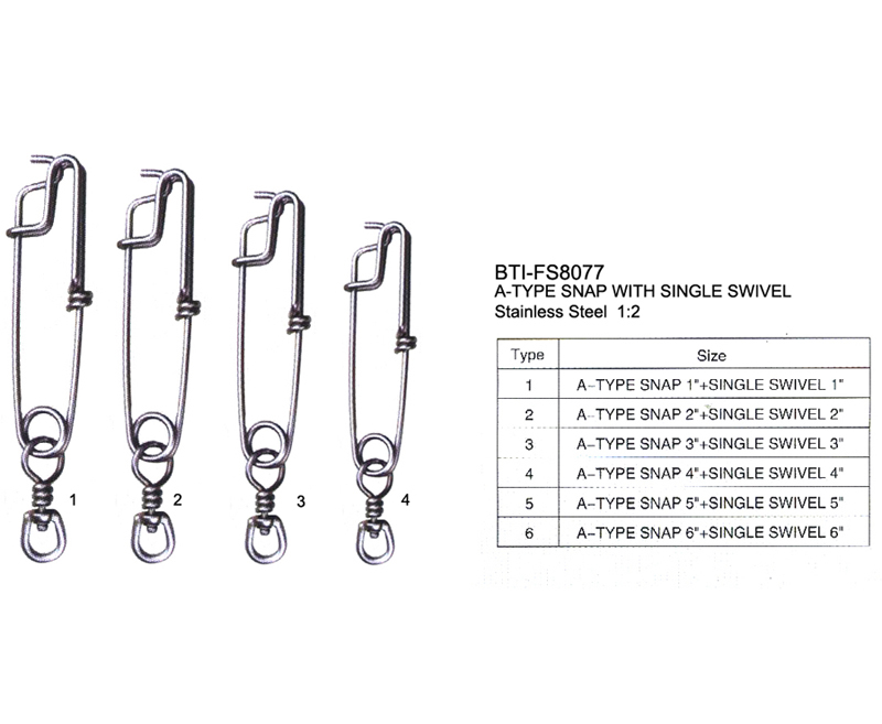 A-type snap with single swivel