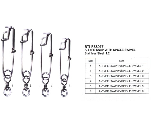 A-type snap with single swivel