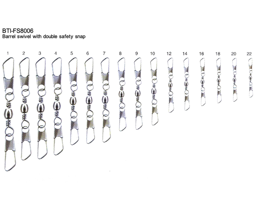 Barrel swivel with double safety snap