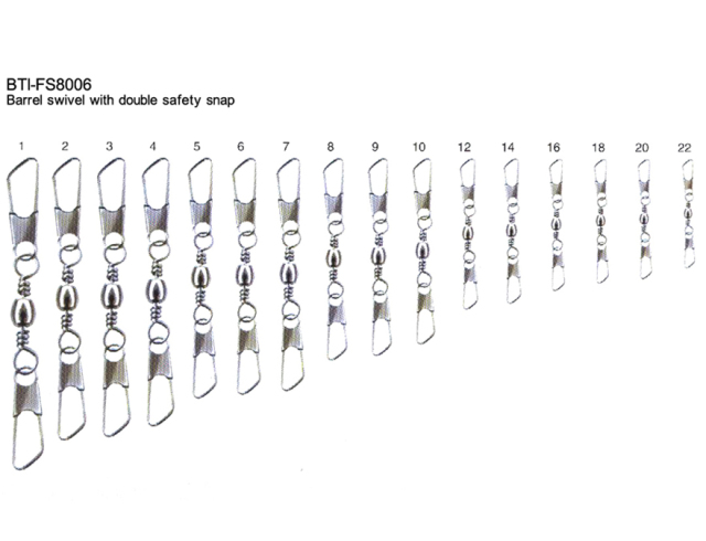 Barrel swivel with double safety snap