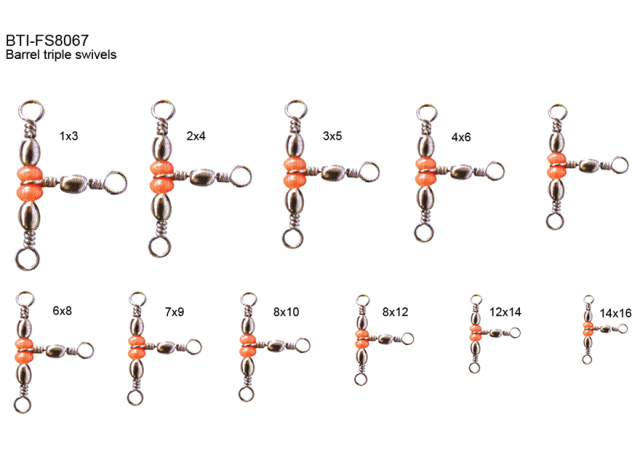 Barrel triple swivels