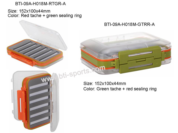 BTI-09A-H018M Bright-colored waterproof fly boxes