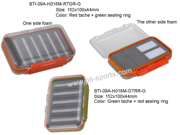 BTI-09A-H018M Bright-colored waterproof fly boxes