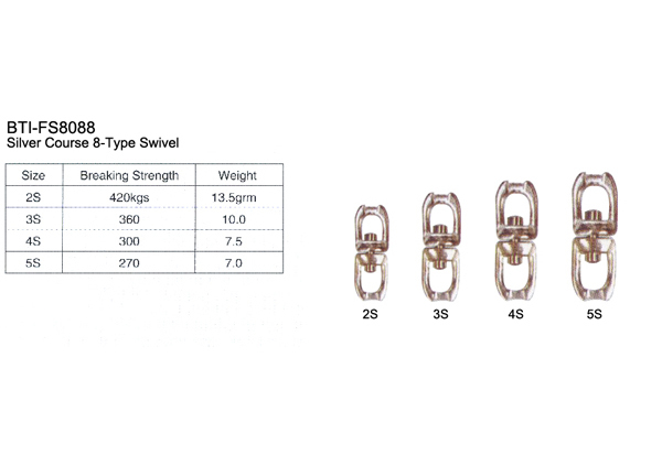 Sliver Course 8-Type Swivel