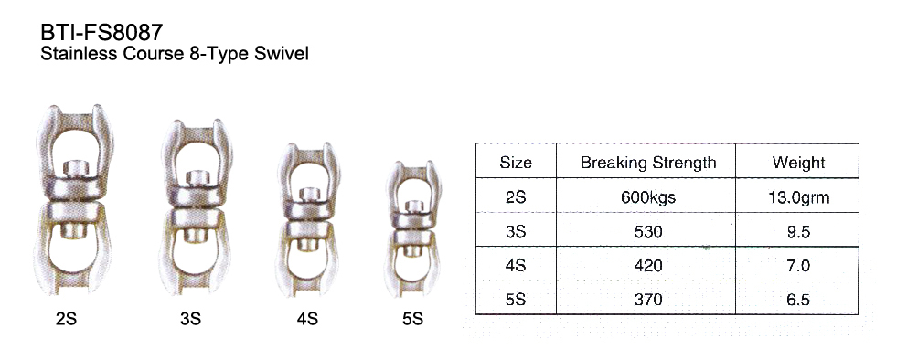 Stainless Course 8-type Swivel