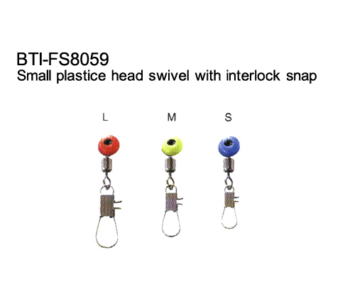 Samll plastice head swivel with interlock snap
