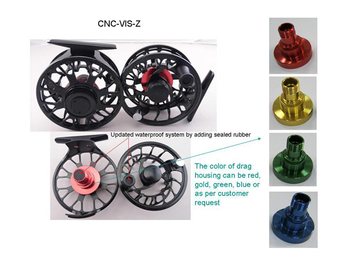 CNC-VIS Super light super large arbor waterproof fly reel