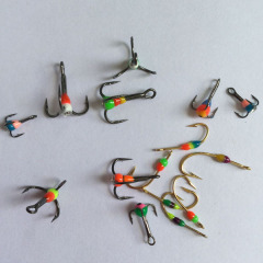 Treble hook with colorful ABS glue