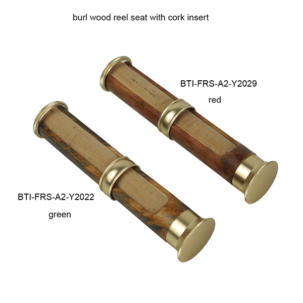 BTI-FRS-A2 burl wood fly reel seat with cork insert