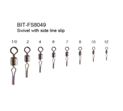 Swivel with side line slip