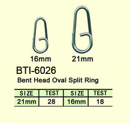 BTI-6026 Bent head oval split ring