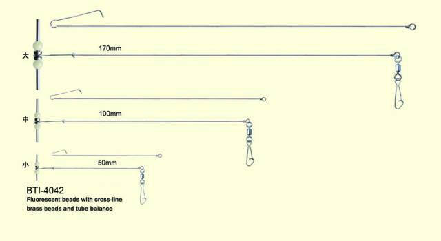 BTI-4042 Fluorescent beads with cross-line brass beads and tube balance