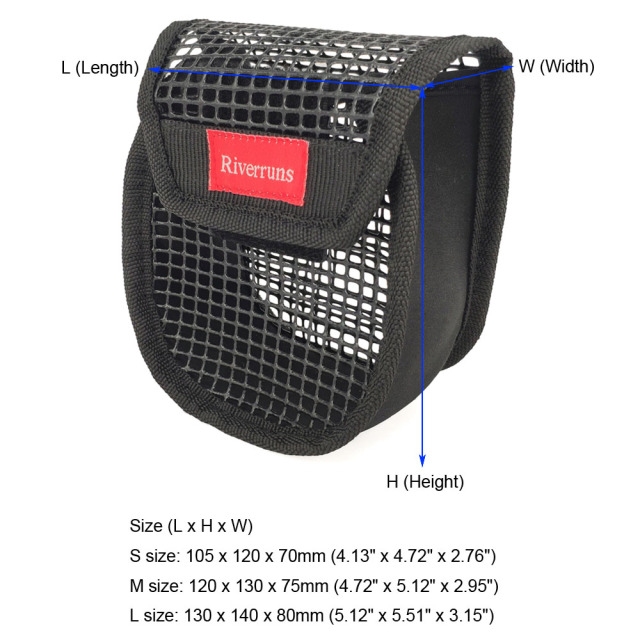BTI-10F-FFRB07 Fly fishing mesh reel bag