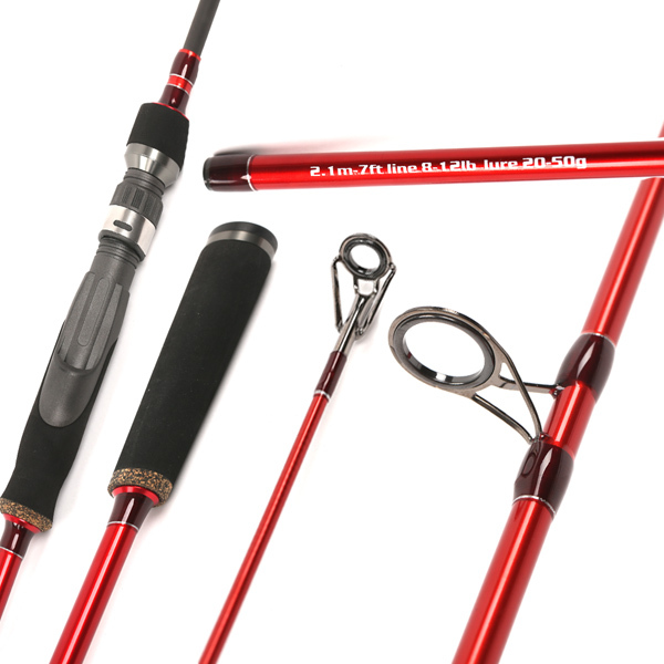 6'6''/7'0'' 8-12Ib MH high module carbon 4sec travelling spinning rod