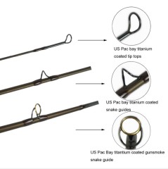 6 Sections High End Travel Fly Rods - 8'6'' LW4/5 & 9'0'' LW5/6 Fast Action, 36T Carbon