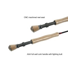 IM12 Nano Fly Rods – 9’6” & 10'0'' 7wt 4pcs Fast Action, 46T Carbon