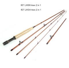 Fly rods with extra extension section (2 in 1)