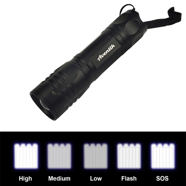 BTI-33A-3005 10W 5 ModeLs Zoomable LED Flashlight