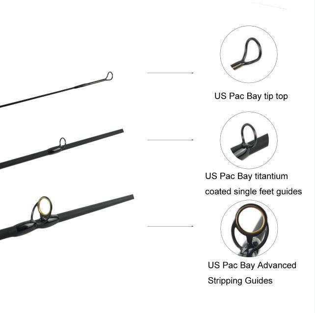 Short Fly Rods - 6'6'' LW3 3pcs Fast Action, 36T Carbon