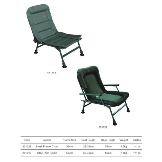 201028 & 201029 Carp fishing folding chair