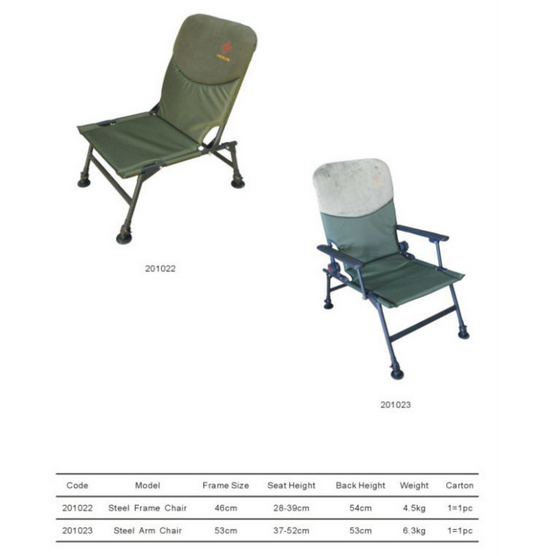 201022 & 201023 Carp fishing folding chair