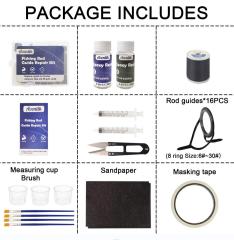Fishing rod repair kit - Casting rod guide kit