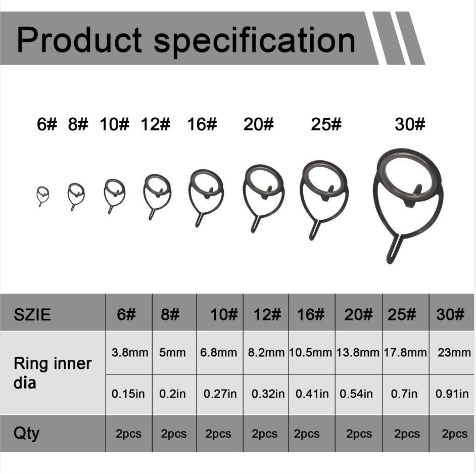 Fishing rod repair kit - Casting rod guide kit