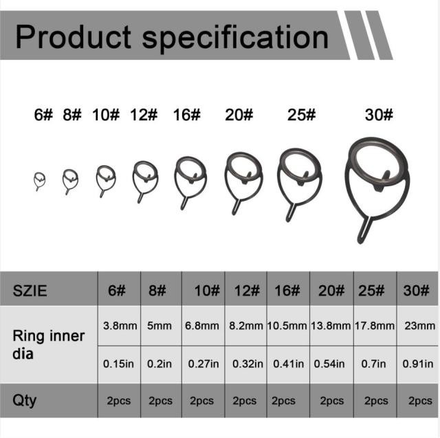 Fishing rod repair kit - Casting rod guide kit