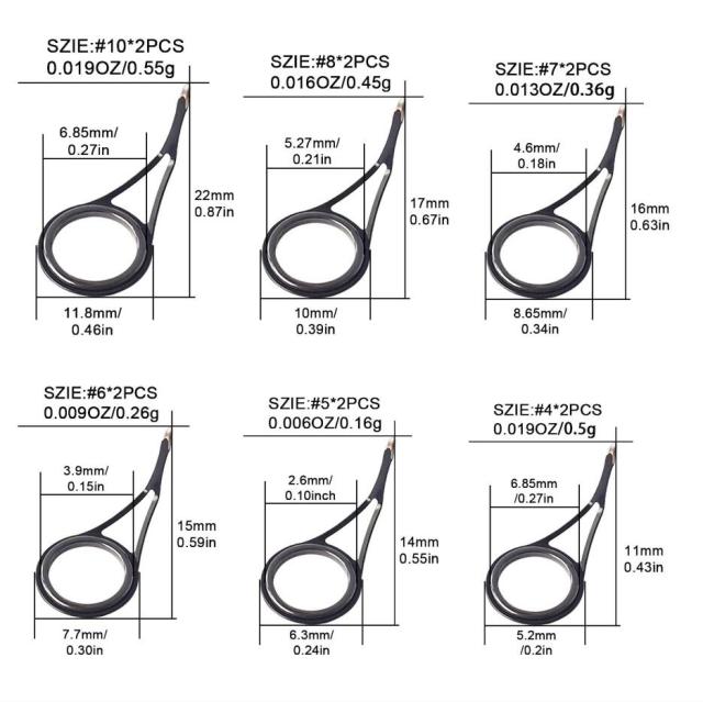 Fishing rod repair kit - Spinning rod guide kit