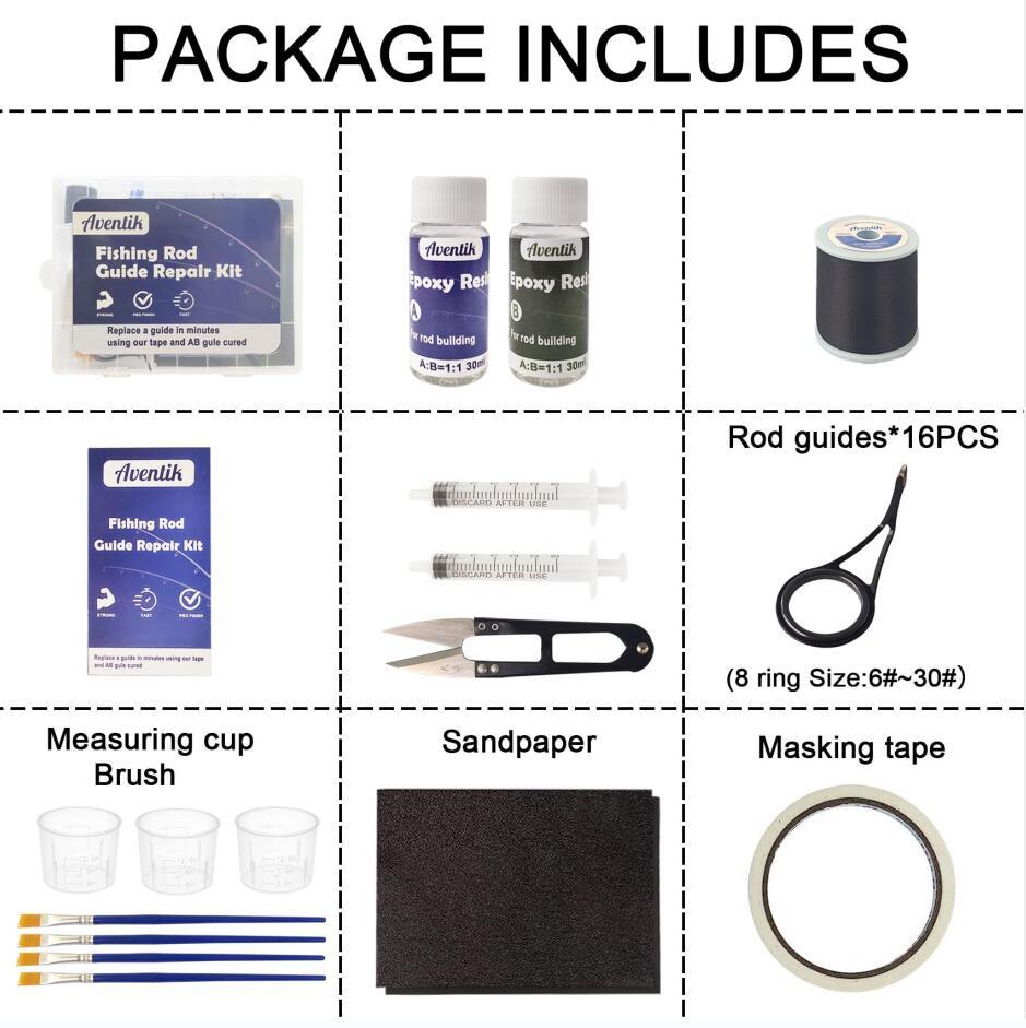 Fishing rod repair kit - Spinning rod guide kit