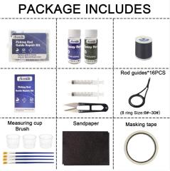 Fishing rod repair kit - Spinning rod guide kit