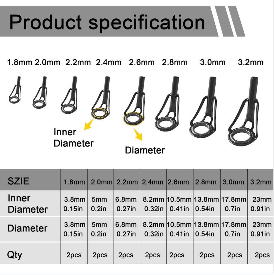 Fishing rod repair kit - Tip guide kit