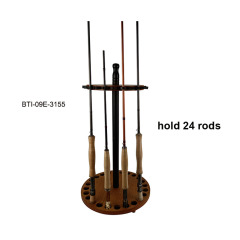 BTI-09E-3155 wooden fishing rod holder, rod shelf
