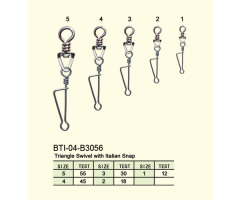 BTI-04-B3056 Triangle Swivel with Italian Snap