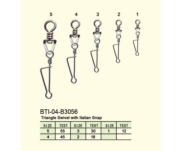 BTI-04-B3056 Triangle Swivel with Italian Snap