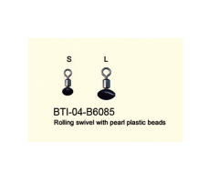 BTI-04-B6085 Rolling swivel with pearl plastic beads