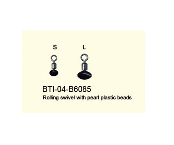 BTI-04-B6085 Rolling swivel with pearl plastic beads