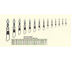 BTI-04-C3001 Rolling swivel with safety snap