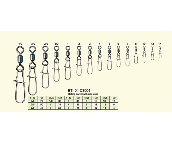BTI-04-C3004 Rolling swivel with nice snap