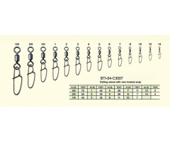 BTI-04-C3007 Rolling swivel with new hooked snap