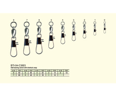 BTI-04-C3803 Ball bearing swivel with interlock snap
