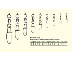 BTI-04-C3806 Ball Bearing Swivel With Two Solid Ring With Insurance Snap
